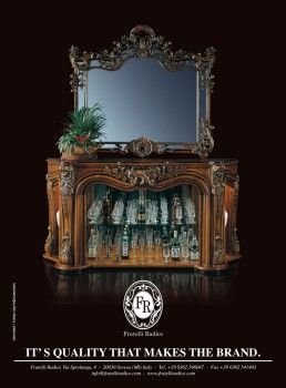 Baroque style fireplace with mirror handmade carving